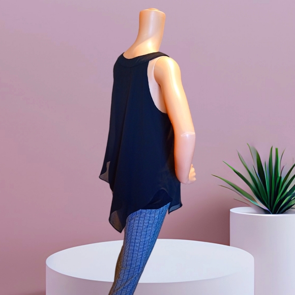 IZ Byer Women's Black O Ring Halter Neck Blouse - Picture 9 of 16